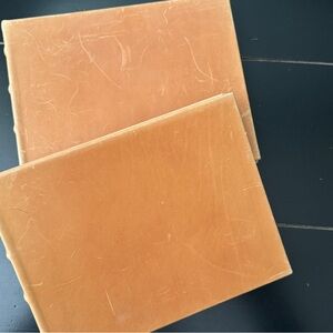 Set of two leather bound photo albums. New.